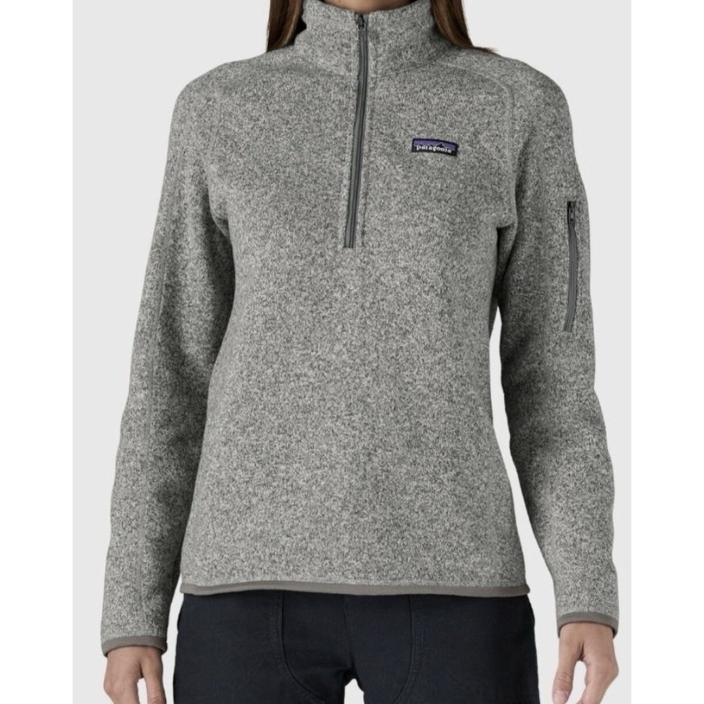 Patagonia Women's Better Sweater 1/4 Zip Fleece in Birch White Sz M